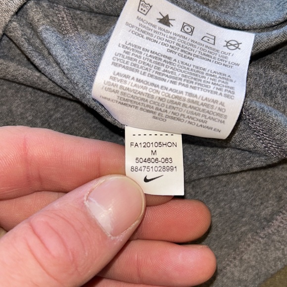Gray Nike Dri-Fit 1/4 Zip Pullover - Picture 4 of 4